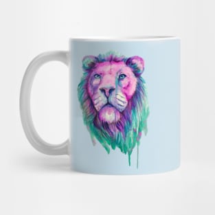 Psychedelic Watercolor Lion Mug